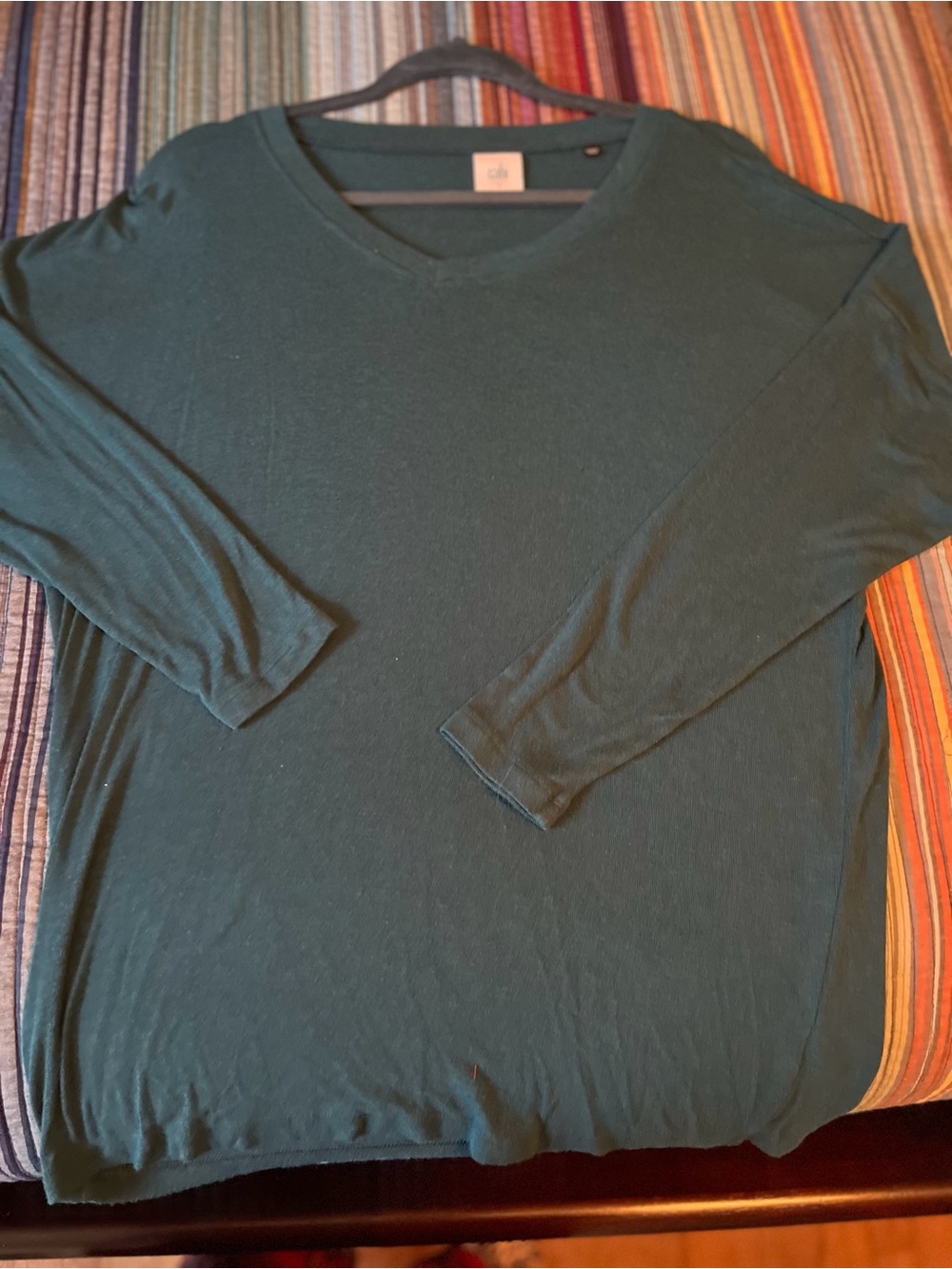 CAbi Teal Serenity V-Neck T. Oversized